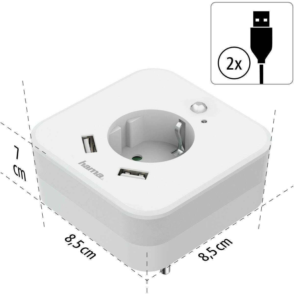 Elektrik Hama Zwischensteckdose mit USB (00133752)