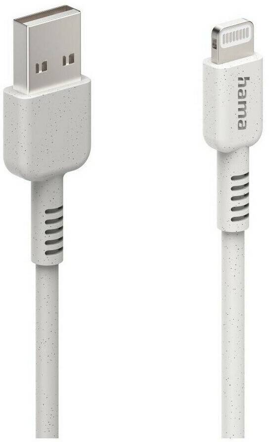 Handy-Zubehör Hama 00187283 Ladekabel "Eco" USB-A - Lightning, 1 m, Weiß