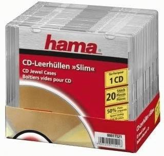 mehr Audio & Zubehör Hama 11521 CD-Slim-Box 20er-Pack Transparent Vorratspack