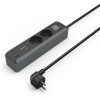 Hama 2-fach 2x USB-C/1x USB-A schwarz (00223188) Elektrik