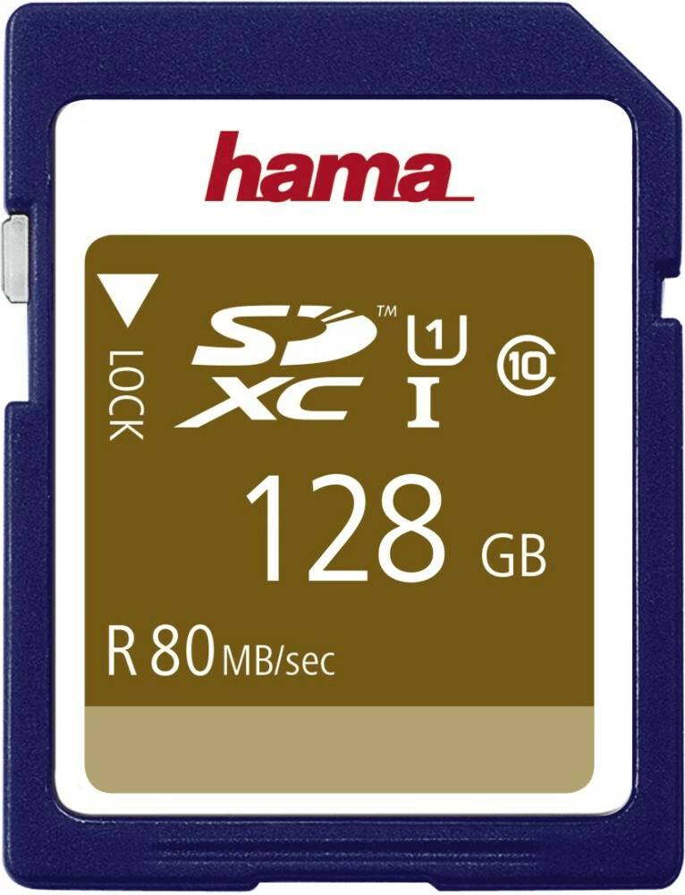 Kamera-Zubehör Hama SDHC/SDXC Class 10 UHS I 80MB/sSDXC - 128GB (00124137)