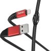 Handy-Zubehör Hama Lade- / Datenkabel "Extreme", USB-A - Lightning, 1,5 m, Schwarz / Rot