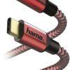 Hama Lade-/Datenkabel Reflective USB Type-C-USB Type-C 1,5m rot Handy-Zubehör