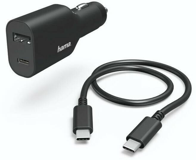 Handy-Zubehör Hama USB-C-Netzteil für PKW Power Delivery (PD) 5-20V/70W USB-C-Kabel 1 m (54177)