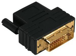 Hama Kompaktadapter DVI-D-Stecker - HDMI-Kupplung, Schwarz (00034035) TV-Zubehör