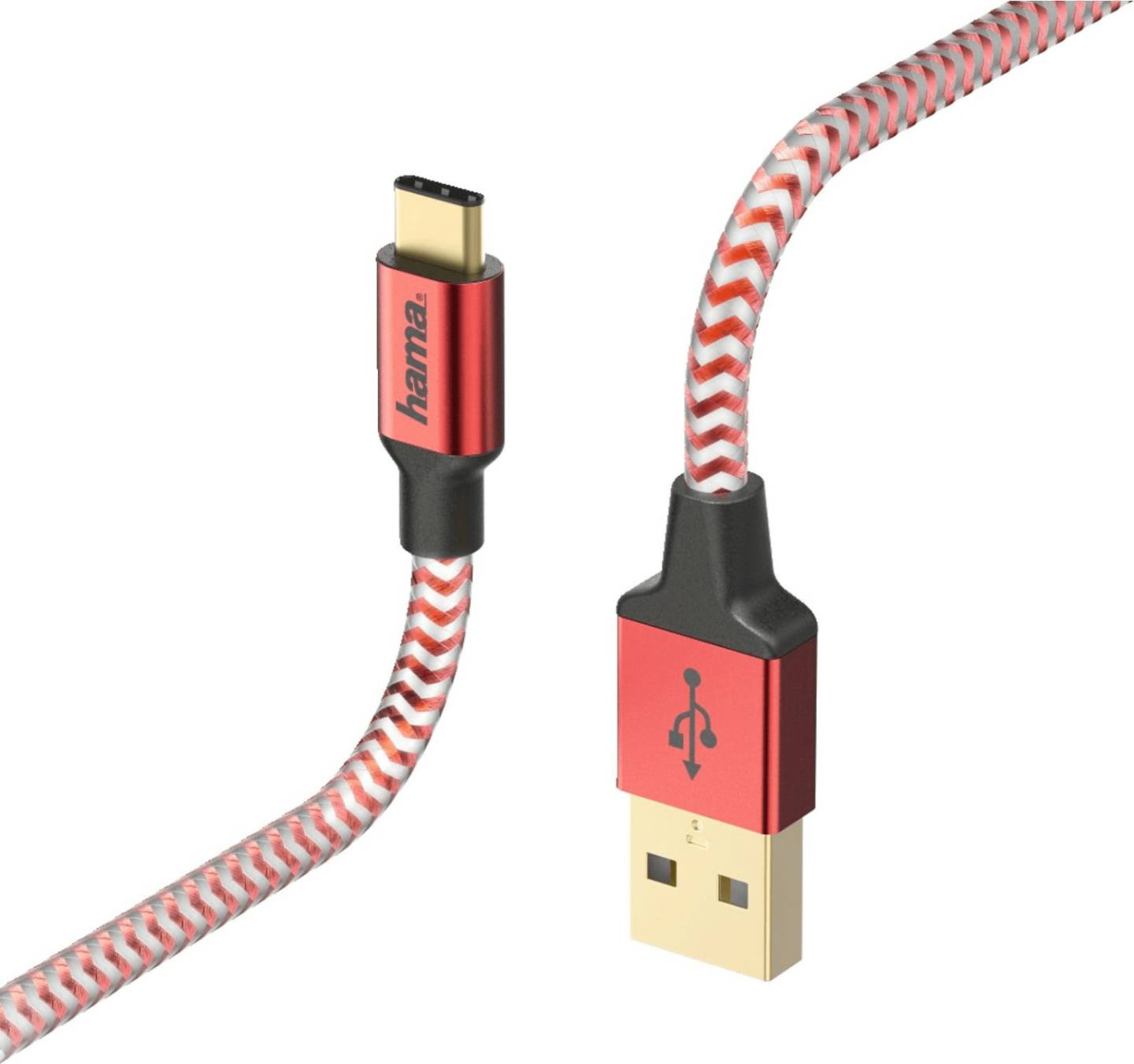 Hama Datenkabel Reflective USB Type-C 1,5mrot Handy-Zubehör