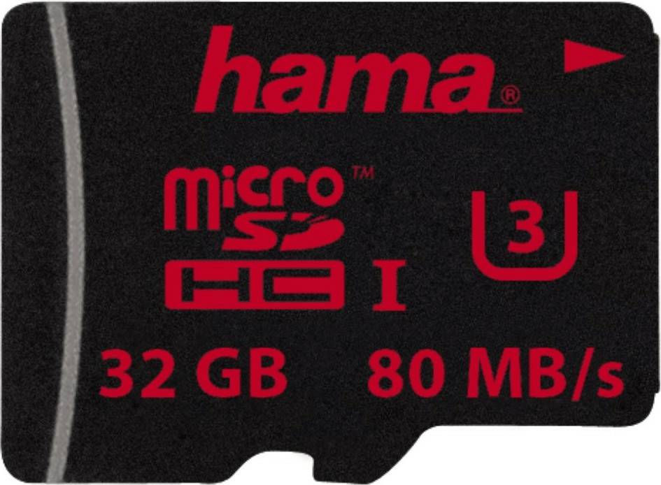 Hama microSDHC/microSDXC UHS-I U3 80MB/smicroSDHC - 32GB ohne Adapter Kamera-Zubehör