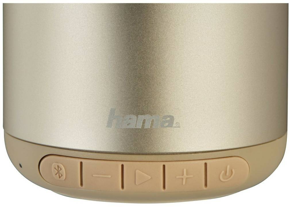 Hama Mobiler Bluetooth-Lautsprecher "Steel Drum"gold HiFi-Komponenten