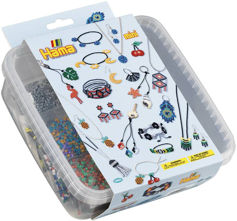 Hama Bügelperlen mini + Stiftplatten Schmuck, in Box Malen & Basteln