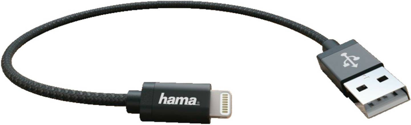 Hama Lightning Datenkabel 0,2mschwarz Handy-Zubehör