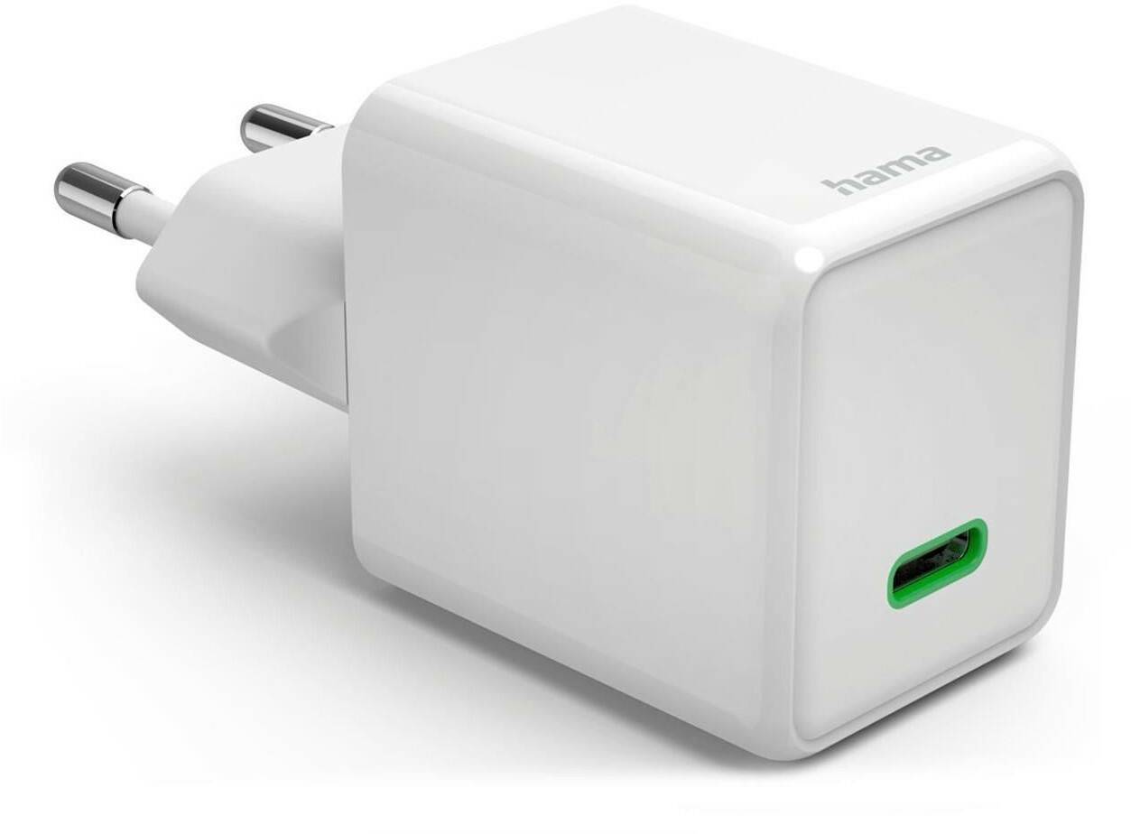 Handy-Zubehör Hama Schnellladegerät, GaN, USB-C, Super-Mini-Charger, PD, 45 W,Weiß