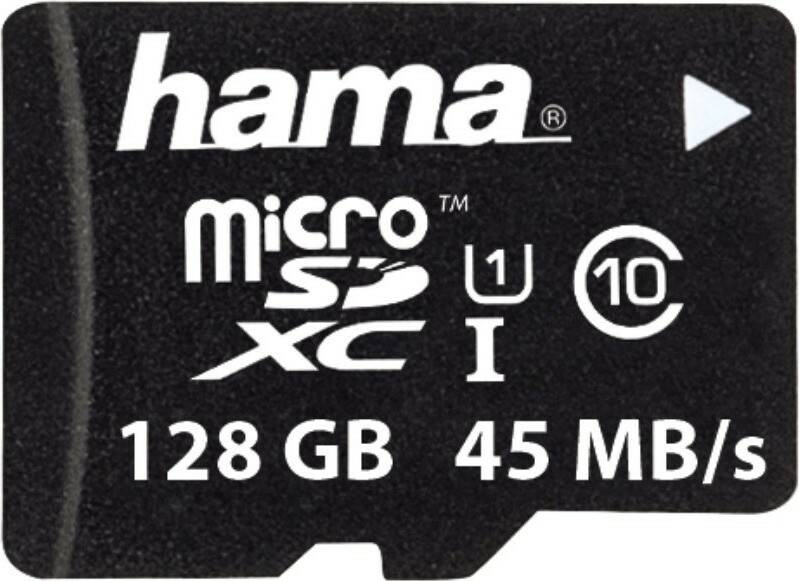 Hama microSDHC/microSDXC Class 10 UHS-I 45MB/smicroSDXC - 128GB ohne Adapter (114999) Kamera-Zubehör