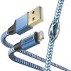 Hama Ladekabel Reflective USB-A - Lightning 1,5m NylonBlau Handy-Zubehör