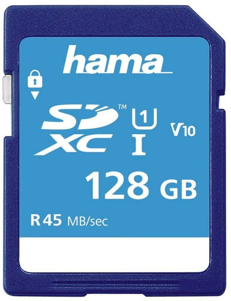 Hama SDXC Class 10 UHS-I128GB Class 10 UHS-I 45MB/s (00114945) Kamera-Zubehör