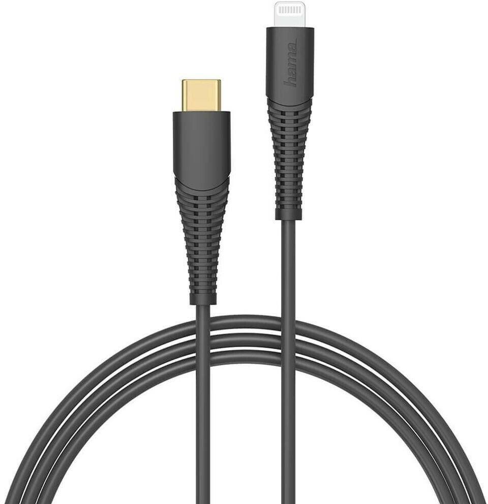 Hama Schnelllade- / Datenkabel, USB-C - Lightning, 1,5 m,Schwarz Handy-Zubehör