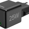 Hama Schnellladegerät, USB-C, Super-Mini-Charger, PD, 25 W,Schwarz Handy-Zubehör