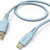 Handy-Zubehör Hama Ladekabel "Flexible", USB-A - Micro-USB, 1,5 m, Silikon,blau