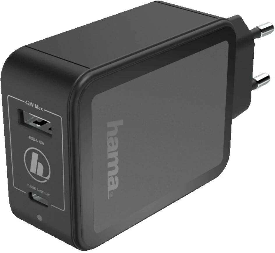 Handy-Zubehör Hama USB-C/USB-A Ladegerät PD 42WSchwarz