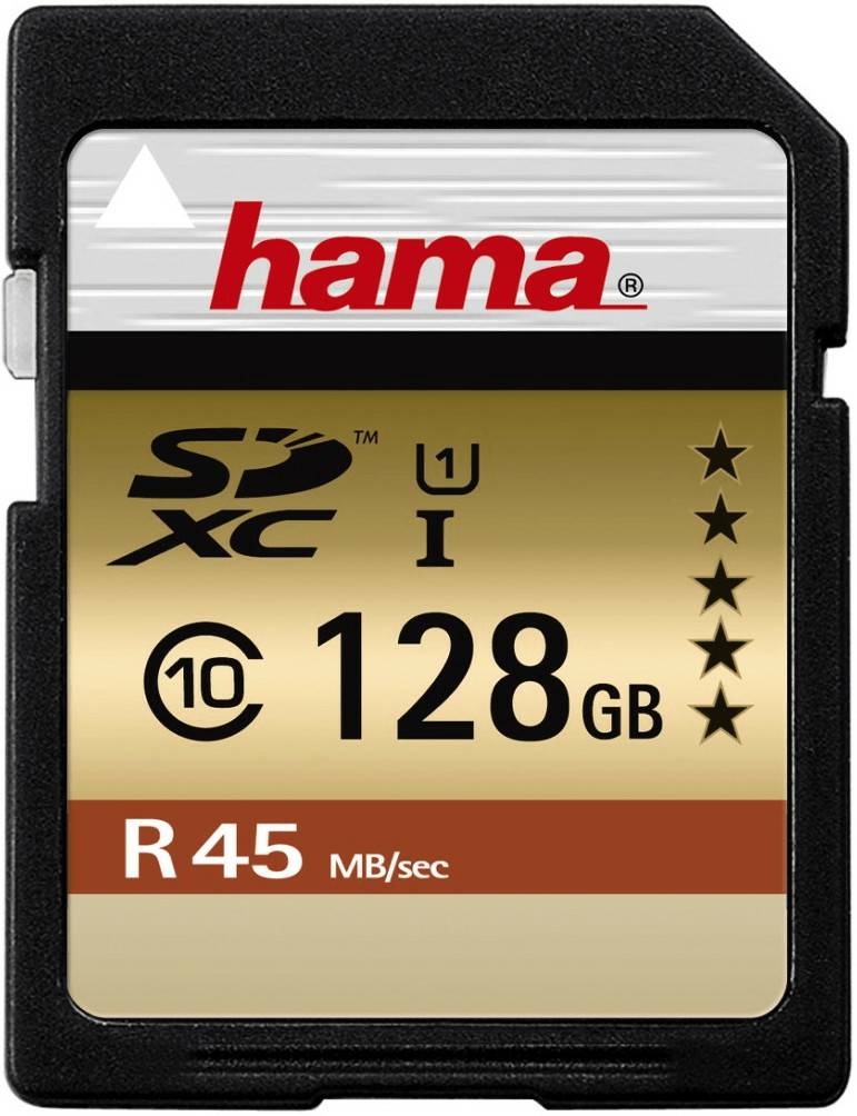 Hama SDXC Class 10 UHS-I128GB Class 10 UHS-I 45MB/s (00114945) Kamera-Zubehör