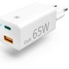 Hama Ladegerät GaN, USB-C Power Delivery (PD) + USB-A QC3.0, 65W, Weiß Handy-Zubehör